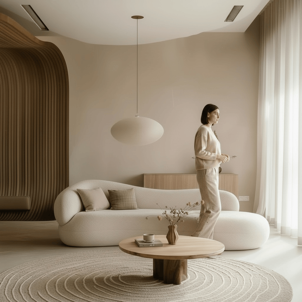 Home Atelier Mink Performance Boucle Curve Sofa