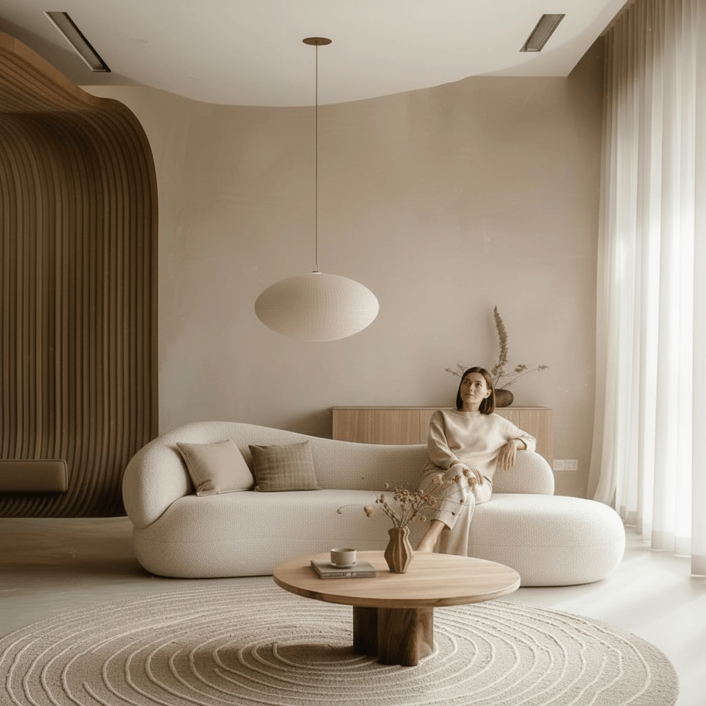 Home Atelier Mink Performance Boucle Curve Sofa