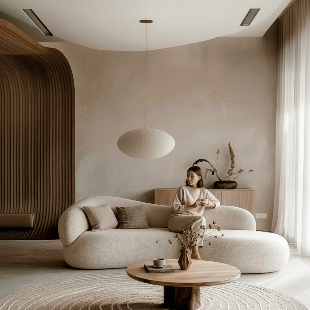 Home Atelier Mink Performance Boucle Curve Sofa