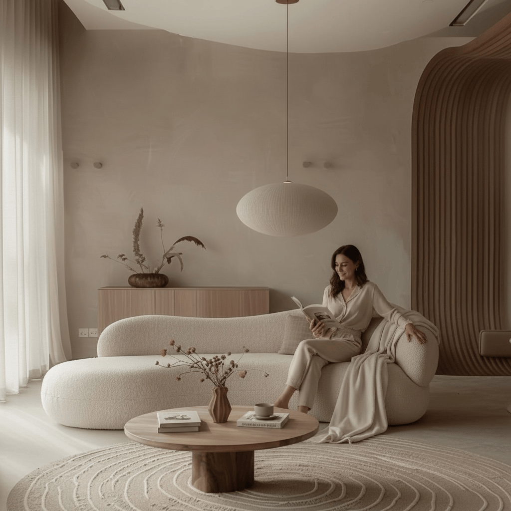 Home Atelier Mink Performance Boucle Curve Sofa