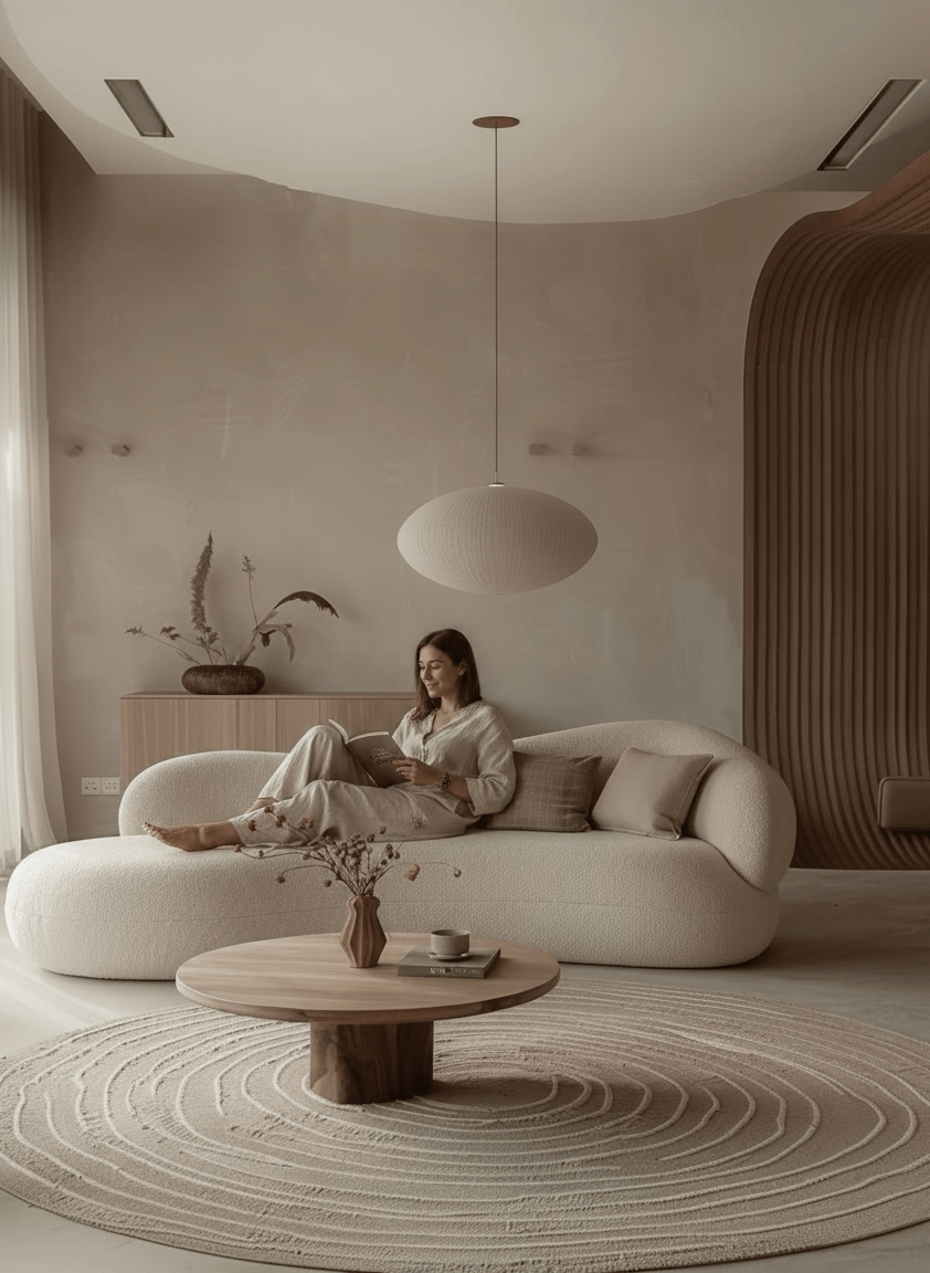 Home Atelier Mink Performance Boucle Curve Sofa