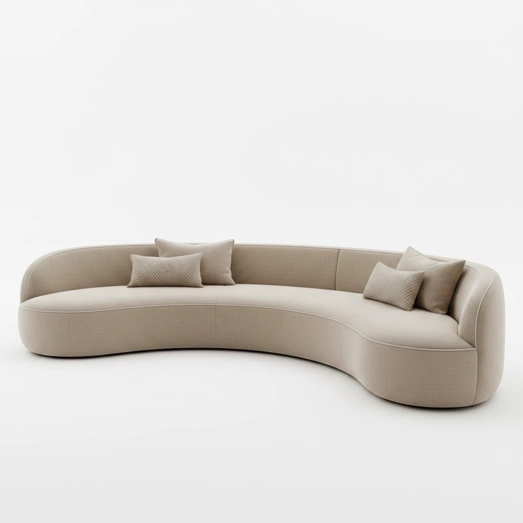 Home Atelier Modern Curved Living Room Sofa