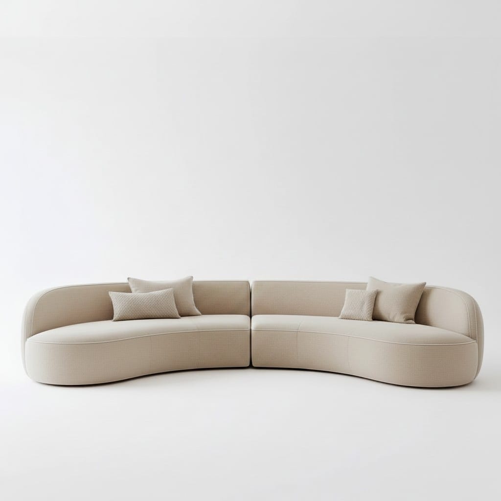 Home Atelier Modern Curved Living Room Sofa