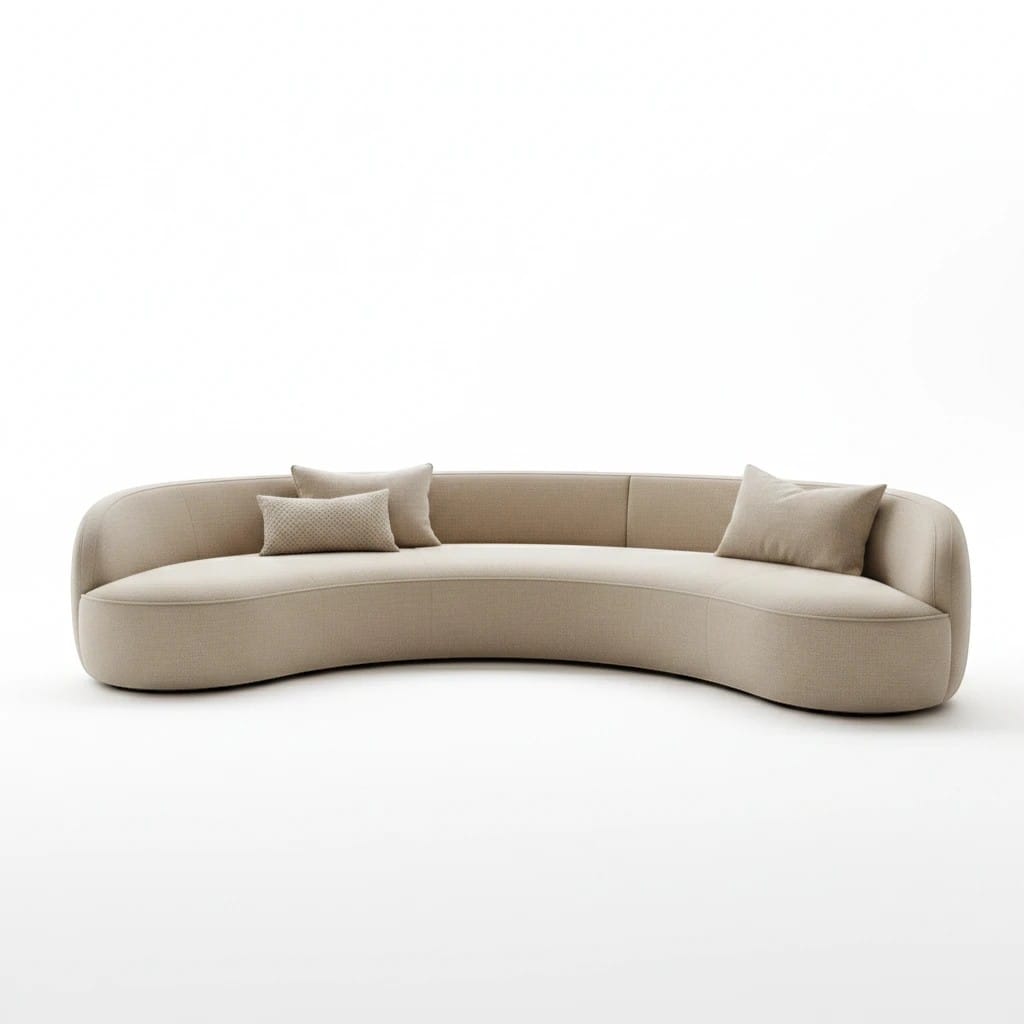 Home Atelier Modern Curved Living Room Sofa