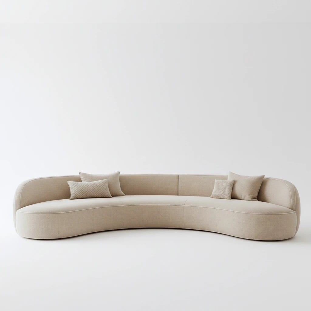 Home Atelier Modern Curved Living Room Sofa