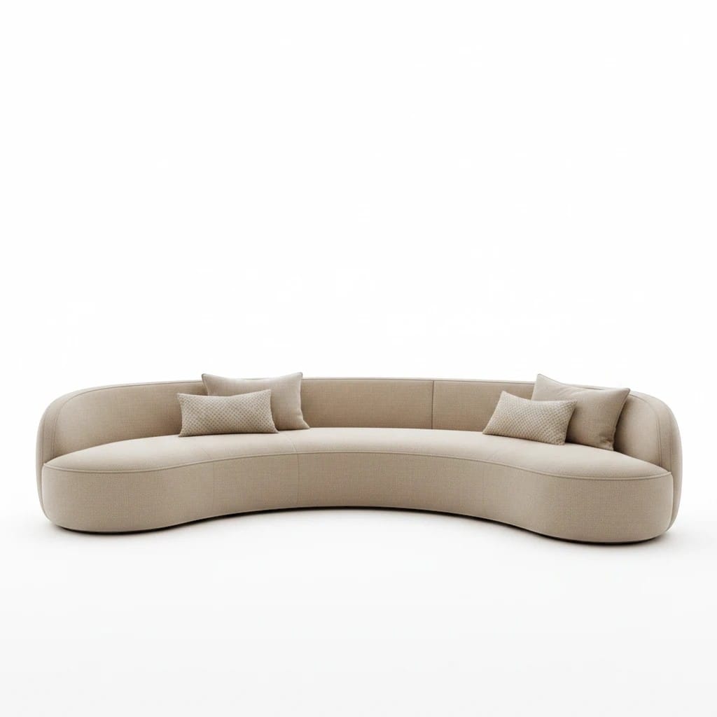 Home Atelier Modern Curved Living Room Sofa