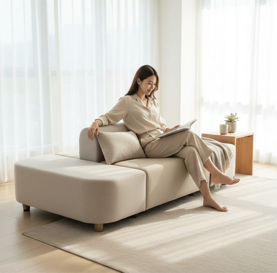 Home Atelier Modern Modular Upholstered Lounge Sofa Bench