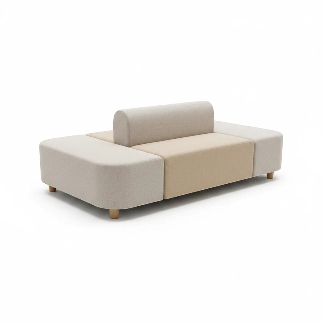 Home Atelier Modern Modular Upholstered Lounge Sofa Bench