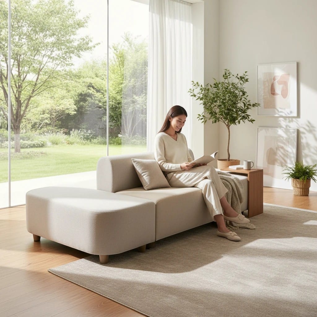 Home Atelier Modern Modular Upholstered Lounge Sofa Bench