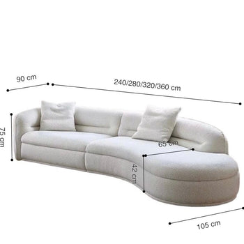 Home Atelier Mollie Performance Boucle Curve Sofa