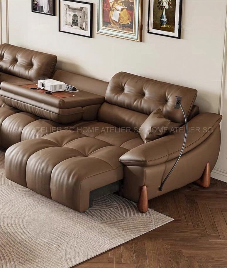 Home Atelier Monte Electric Motorized Leather Sofa Bed