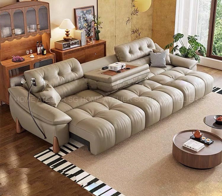 Home Atelier Monte Electric Motorized Leather Sofa Bed