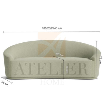 Home Atelier Morisa Performance Boucle Curve Sofa