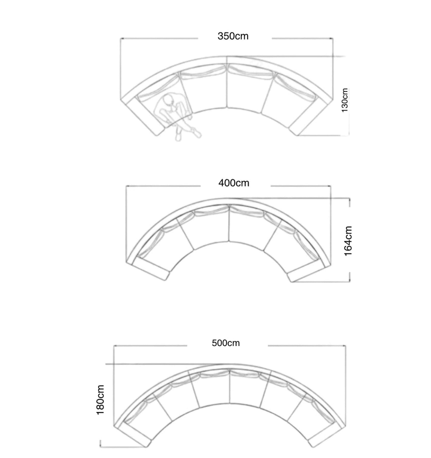 Home Atelier Naomi Sectional Curve Sofa