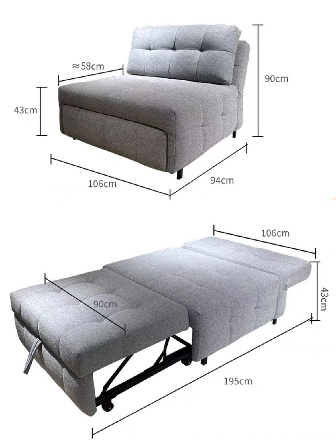 Home Atelier Nathaniel Boucle Sofa Bed