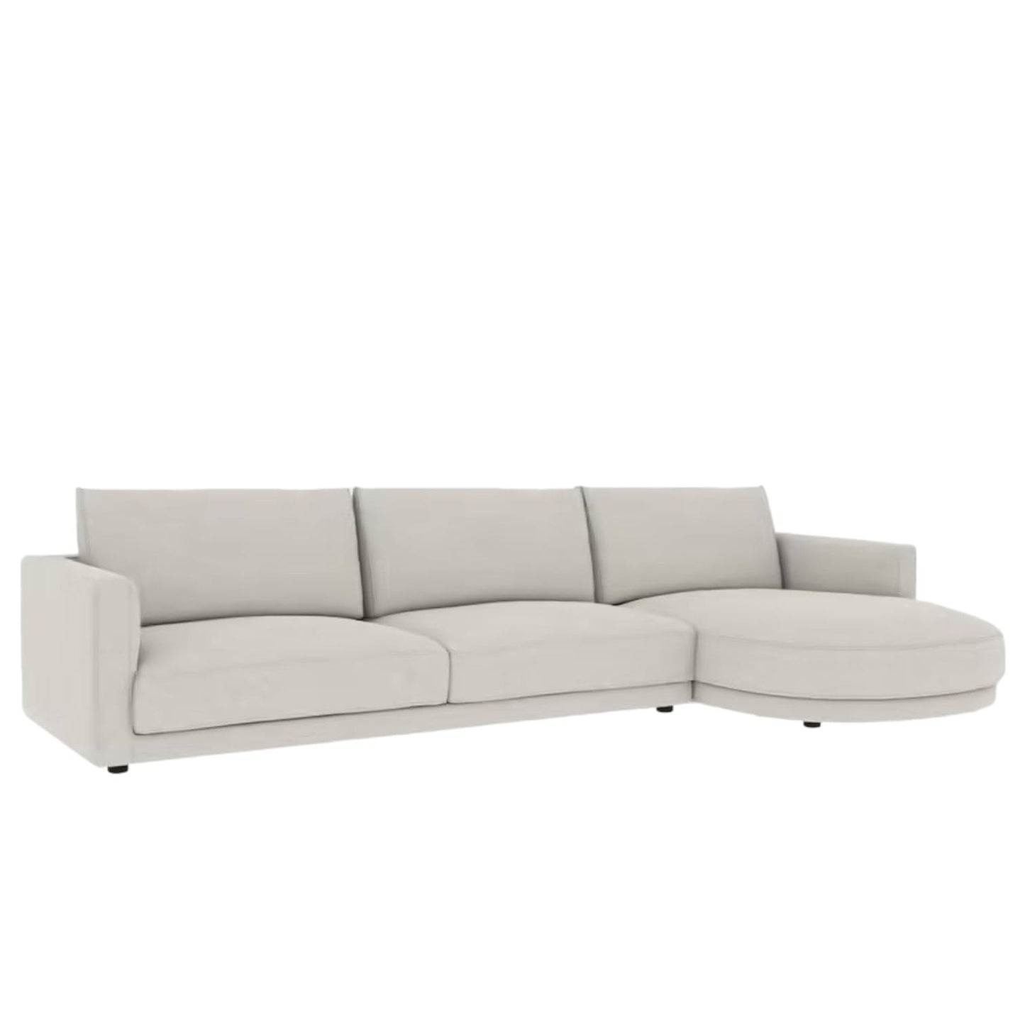 Home Atelier Nathaniel Designer Sectional Round Chaise Sofa