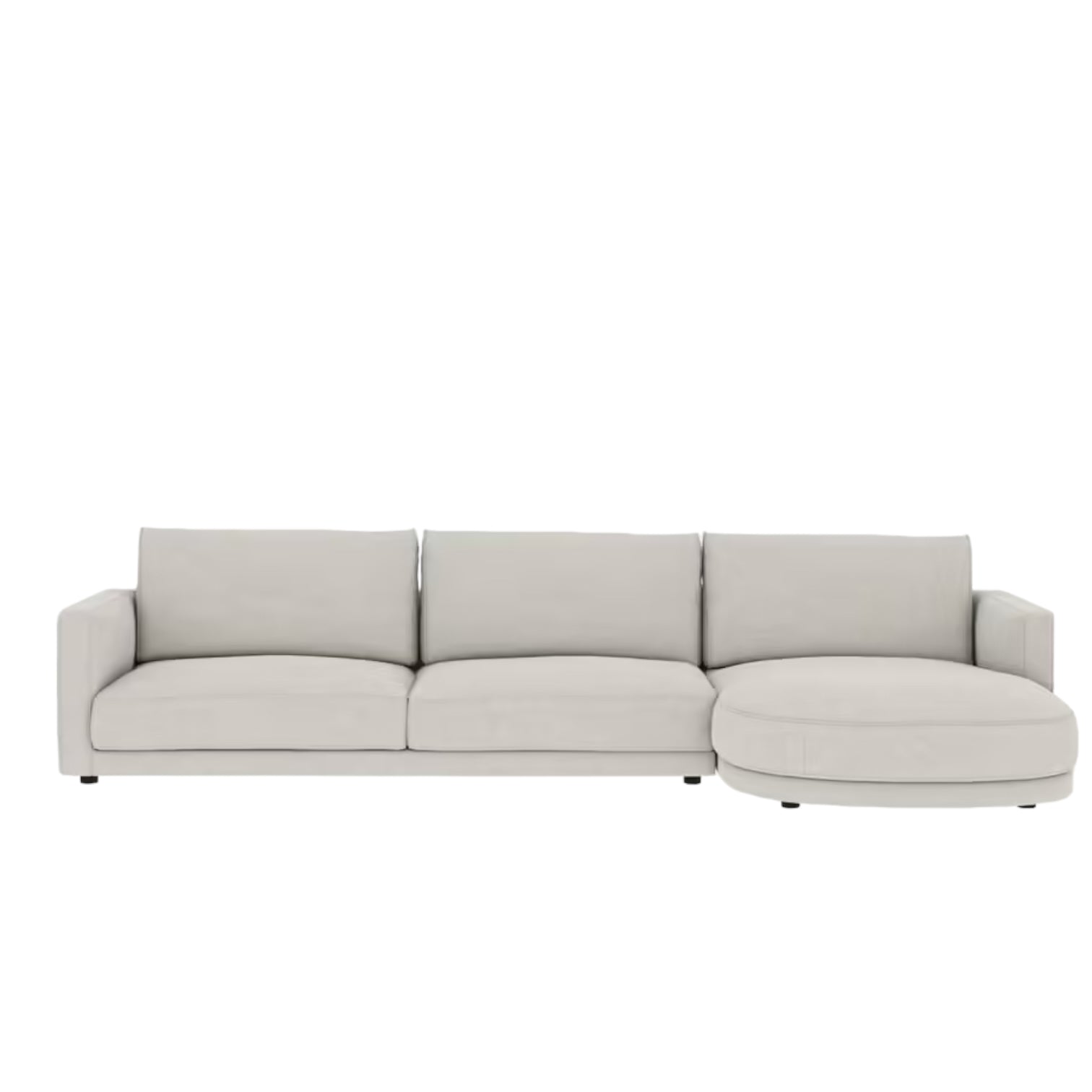 Home Atelier Nathaniel Designer Sectional Round Chaise Sofa