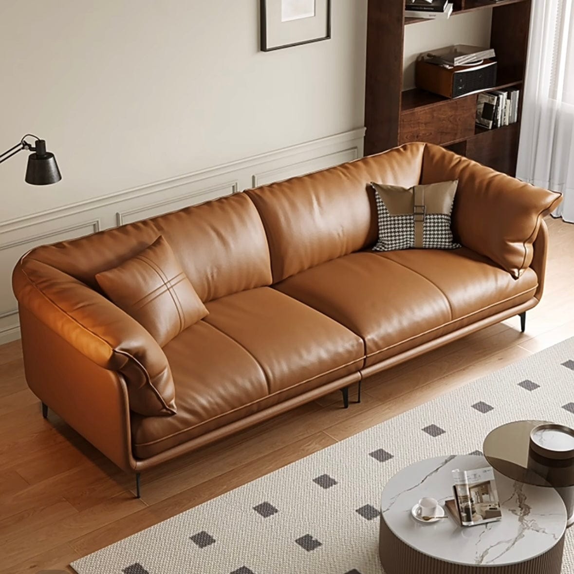 Home Atelier Navin Leather Sectional Sofa