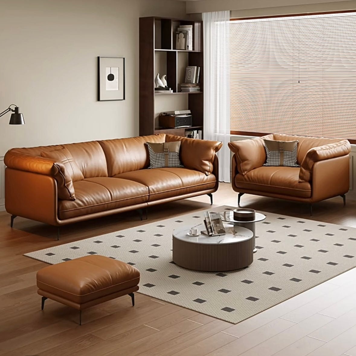 Home Atelier Navin Leather Sectional Sofa