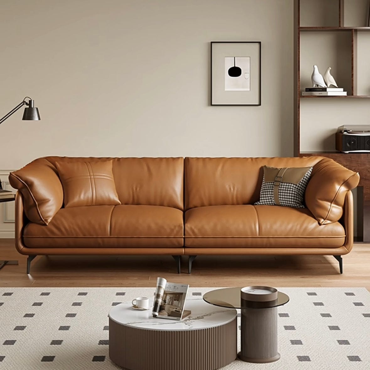 Home Atelier Navin Leather Sectional Sofa