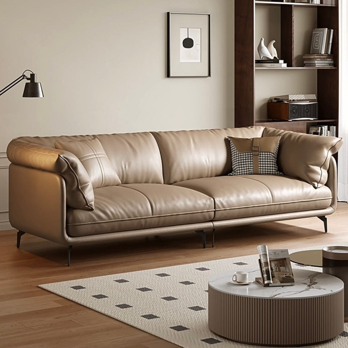 Home Atelier Navin Leather Sectional Sofa