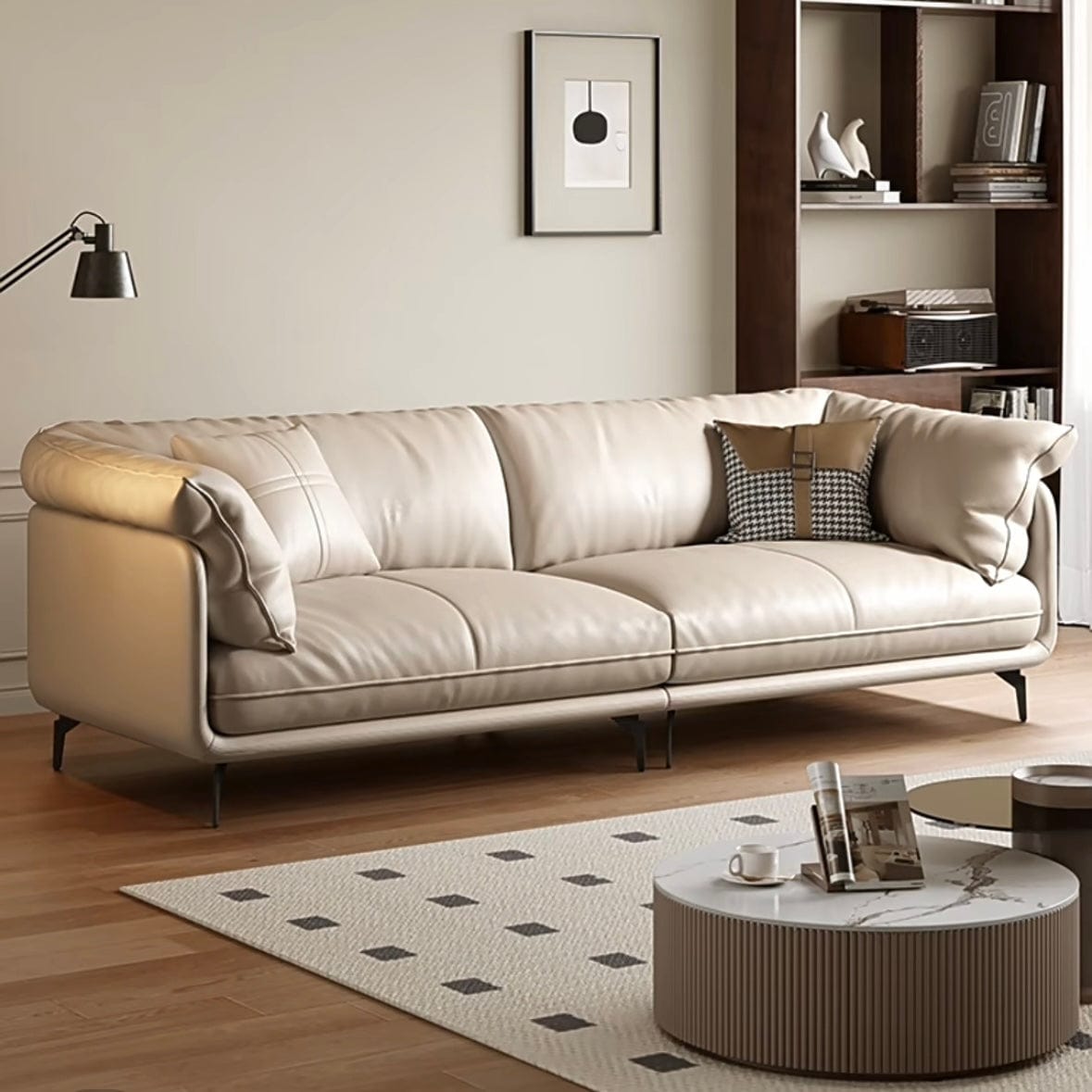 Home Atelier Navin Leather Sectional Sofa