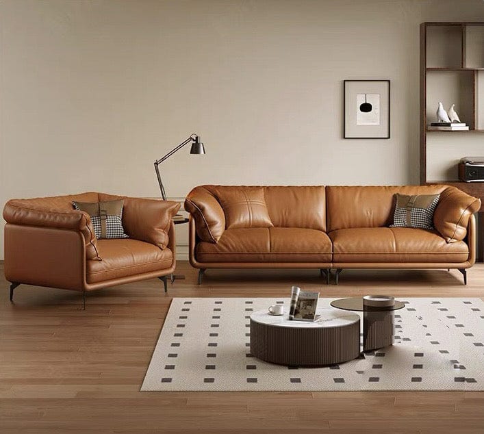 Home Atelier Navin Leather Sectional Sofa