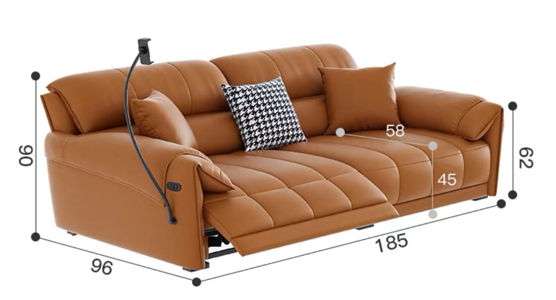 Home Atelier Nelson Leather Electric Recliner Sofa