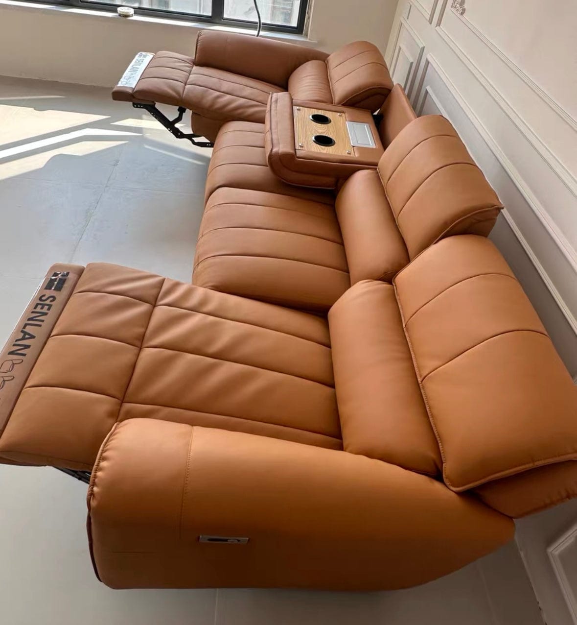 Home Atelier Nelson Leather Electric Recliner Sofa