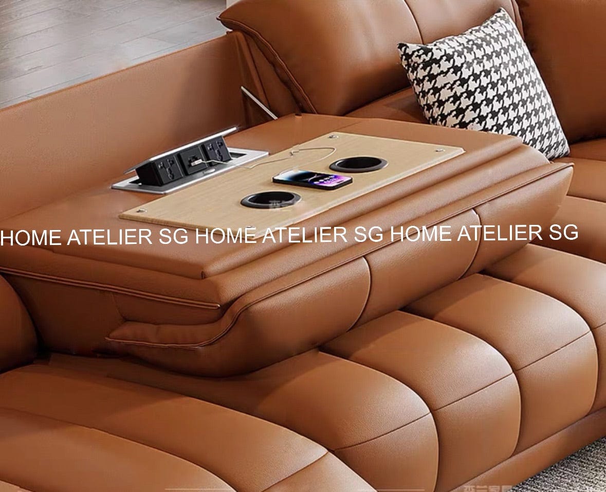 Home Atelier Nelson Leather Electric Recliner Sofa