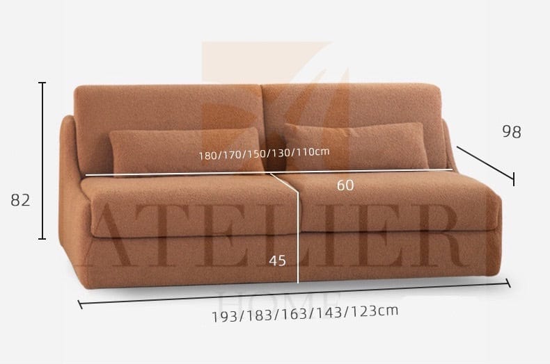 Home Atelier Nervin Foldable Sofa Bed with Mattress