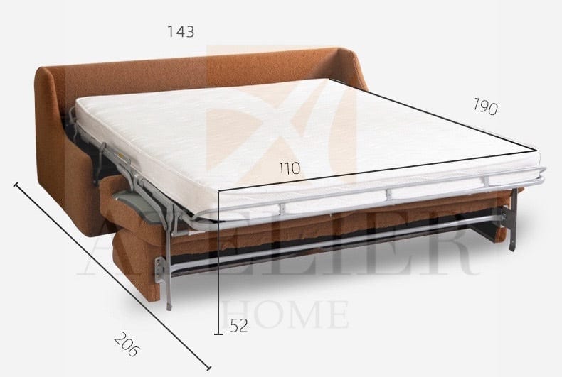 Home Atelier Nervin Foldable Sofa Bed with Mattress