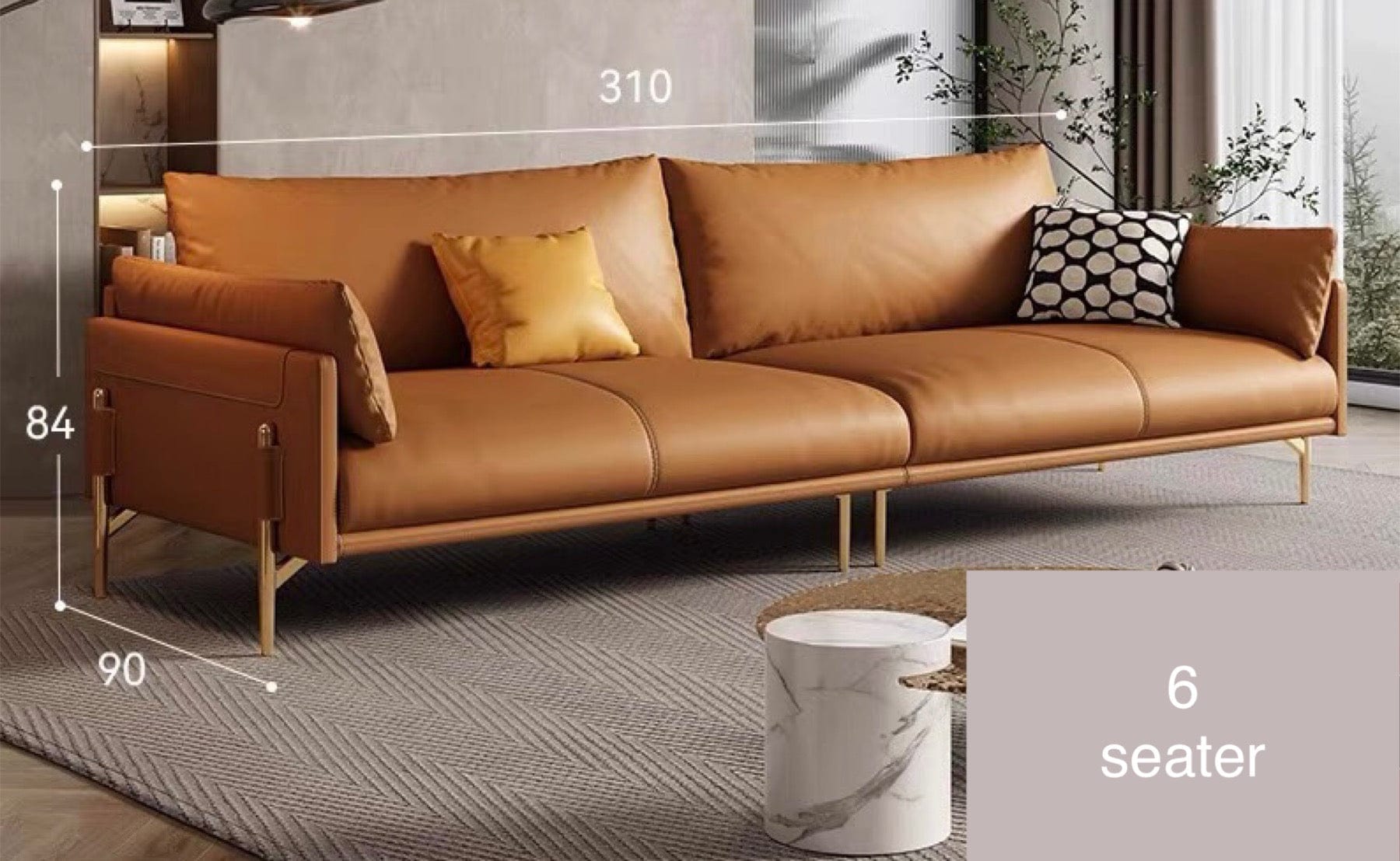 Home Atelier Newton Genuine Leather Sofa