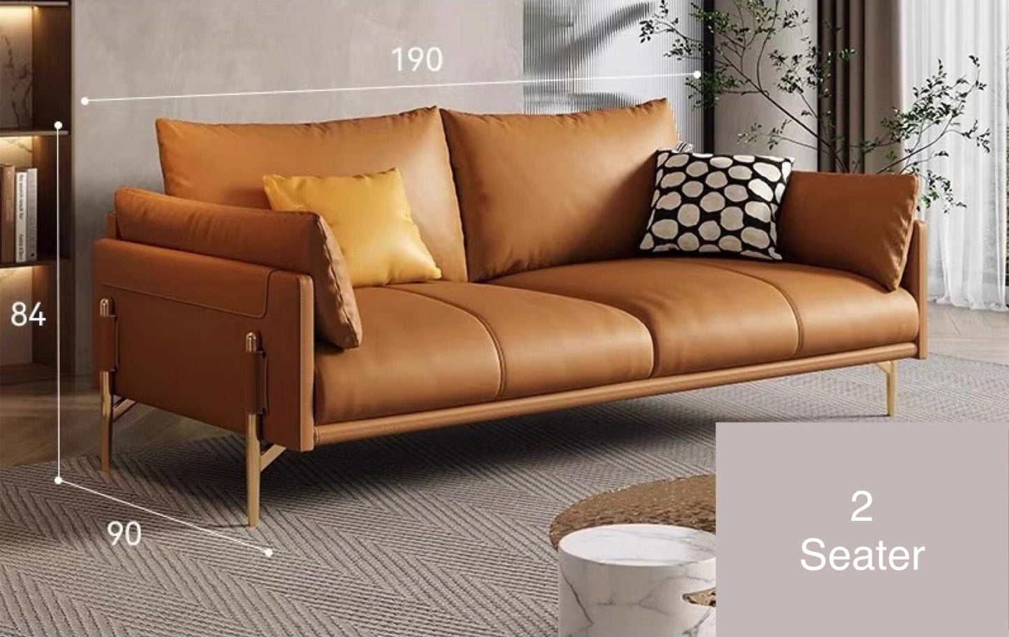 Home Atelier Newton Genuine Leather Sofa