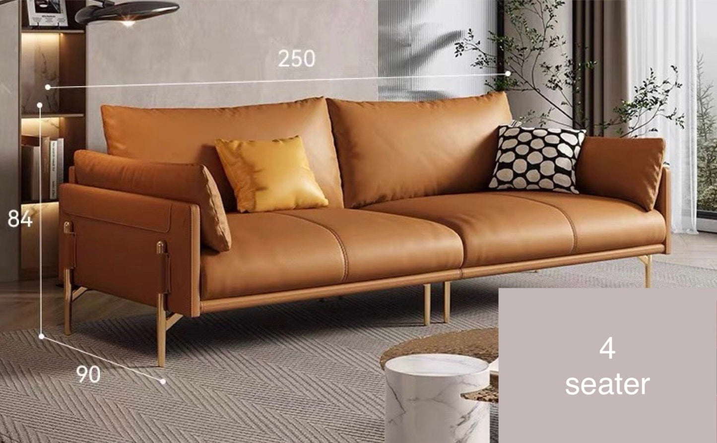 Home Atelier Newton Genuine Leather Sofa