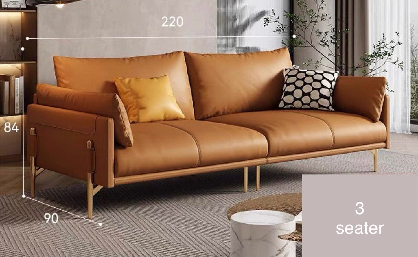 Home Atelier Newton Genuine Leather Sofa