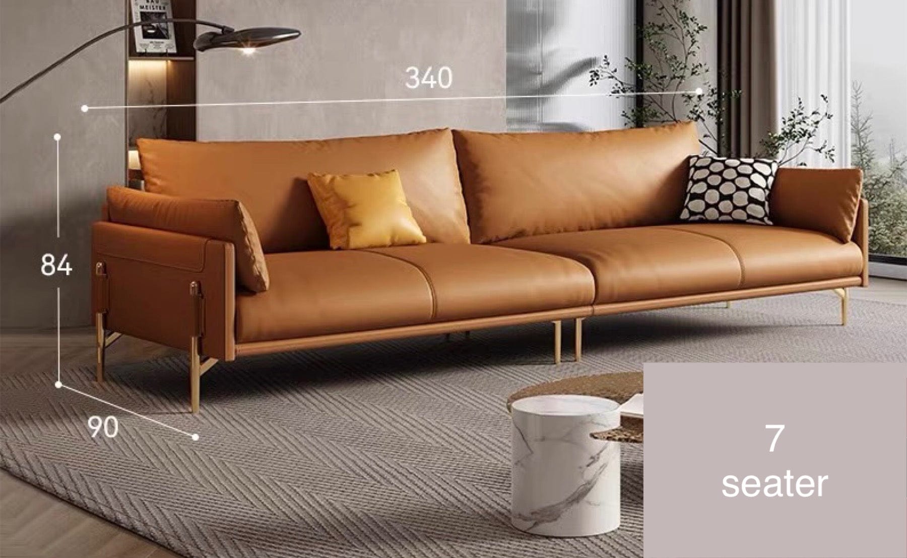 Home Atelier Newton Genuine Leather Sofa