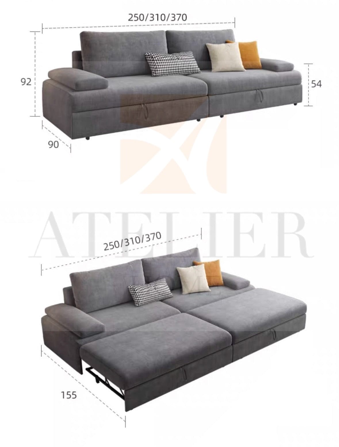 Home Atelier Nick Scratch Resistant Sofa Bed