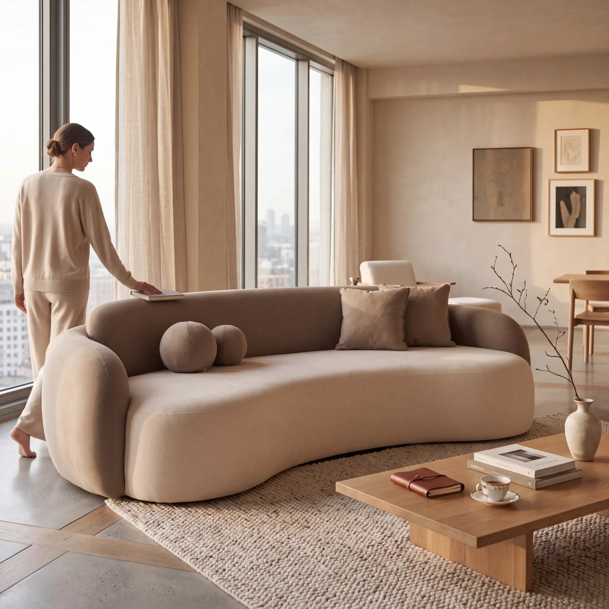 Home Atelier Nicola Scratch Resistant Curve Sofa