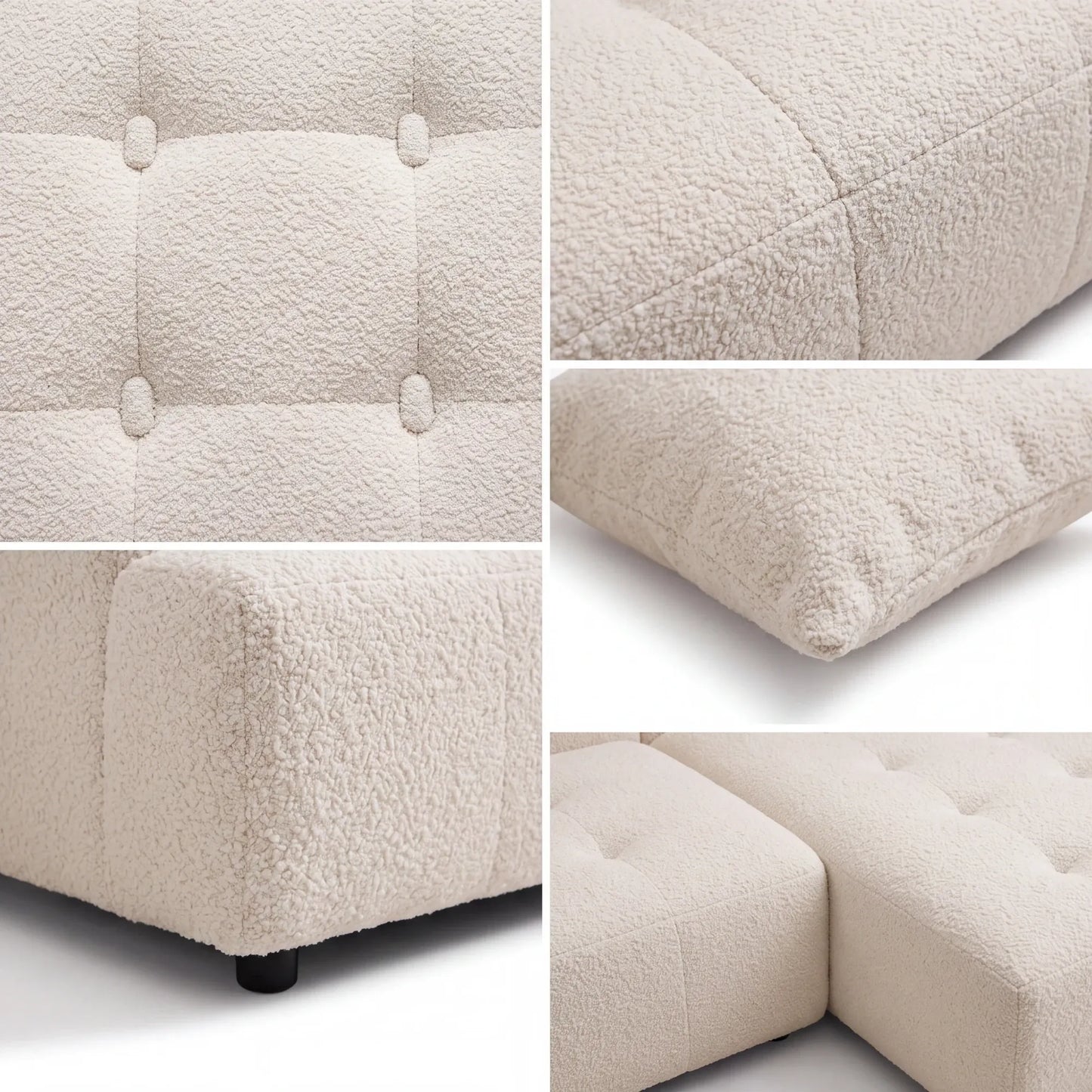 Home Atelier Okira Scratch Resistant Sectional Sofa with Channel Tuftings (Copy)