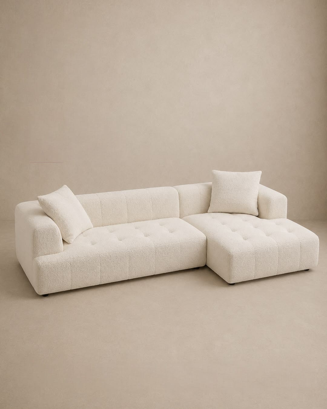 Home Atelier Okira Scratch Resistant Sectional Sofa with Channel Tuftings (Copy)