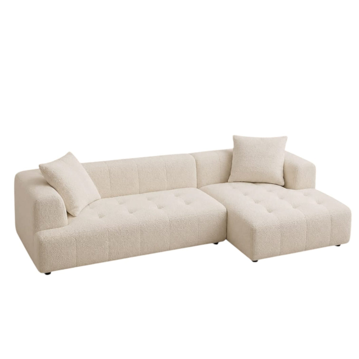 Home Atelier Okira Scratch Resistant Sectional Sofa with Channel Tuftings (Copy)