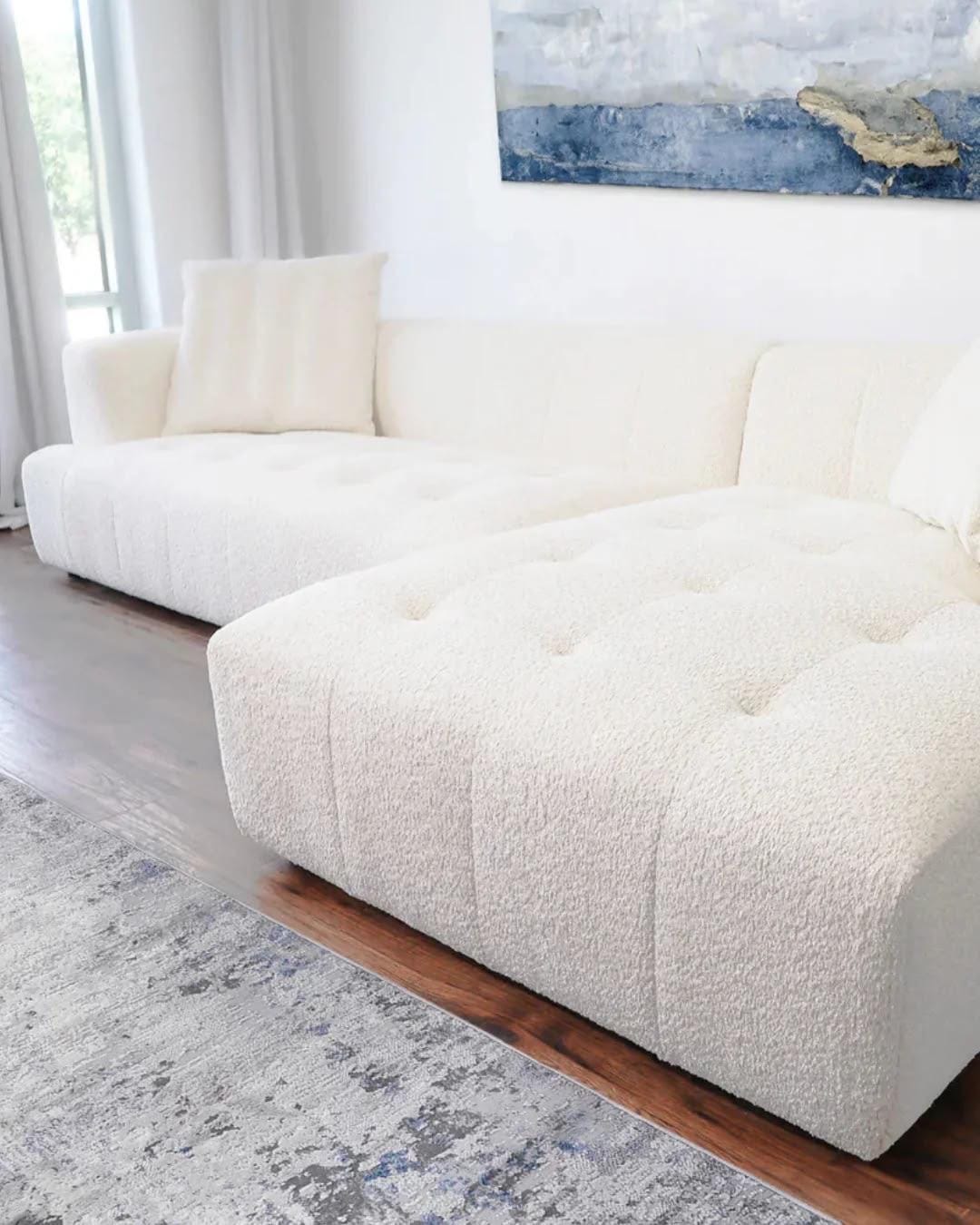 Home Atelier Okira Scratch Resistant Sectional Sofa with Channel Tuftings (Copy)