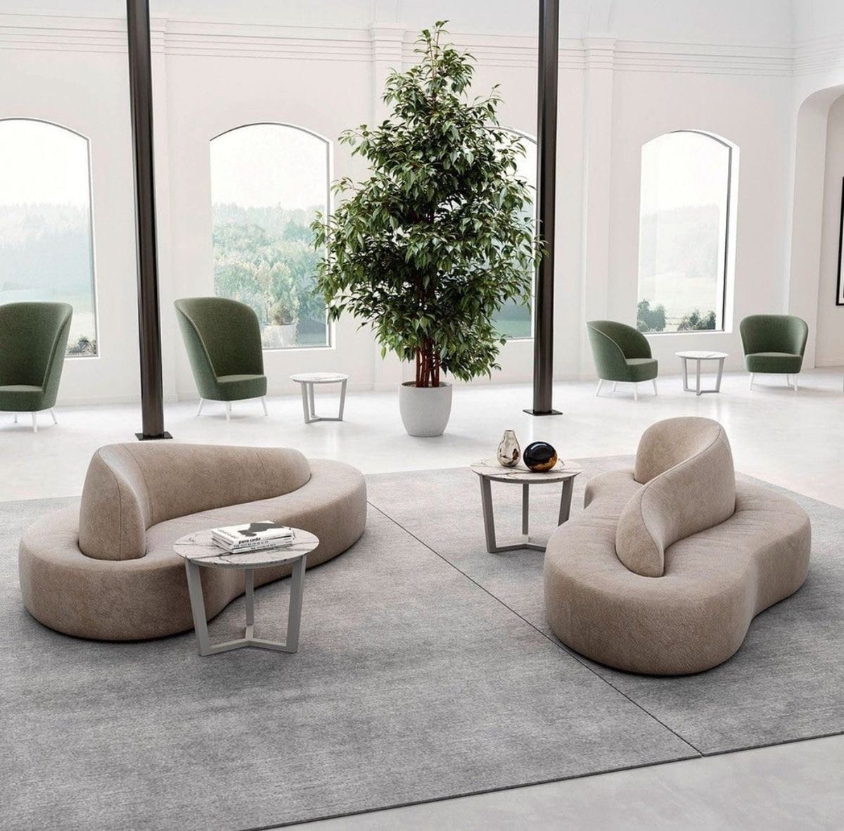 Home Atelier Olivia Scratch Resistant Curve Sofa