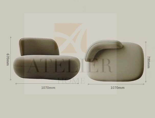 Home Atelier Orca Designer Curve Armchair