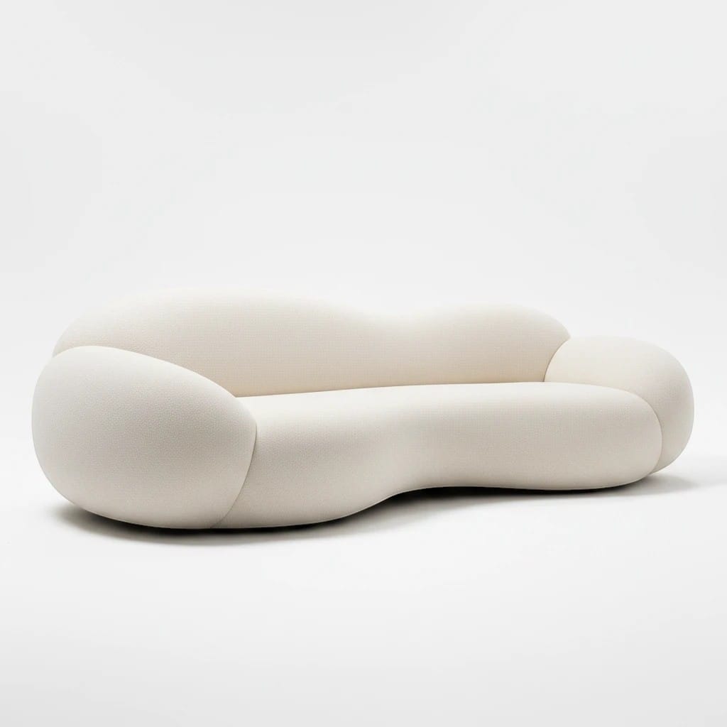 Home Atelier Organic Sculptural Curved Living Room Sofa