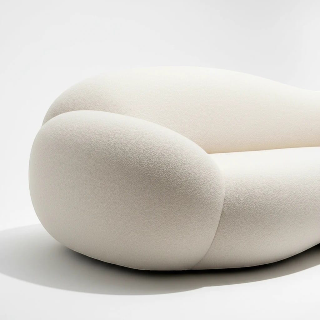Home Atelier Organic Sculptural Curved Living Room Sofa