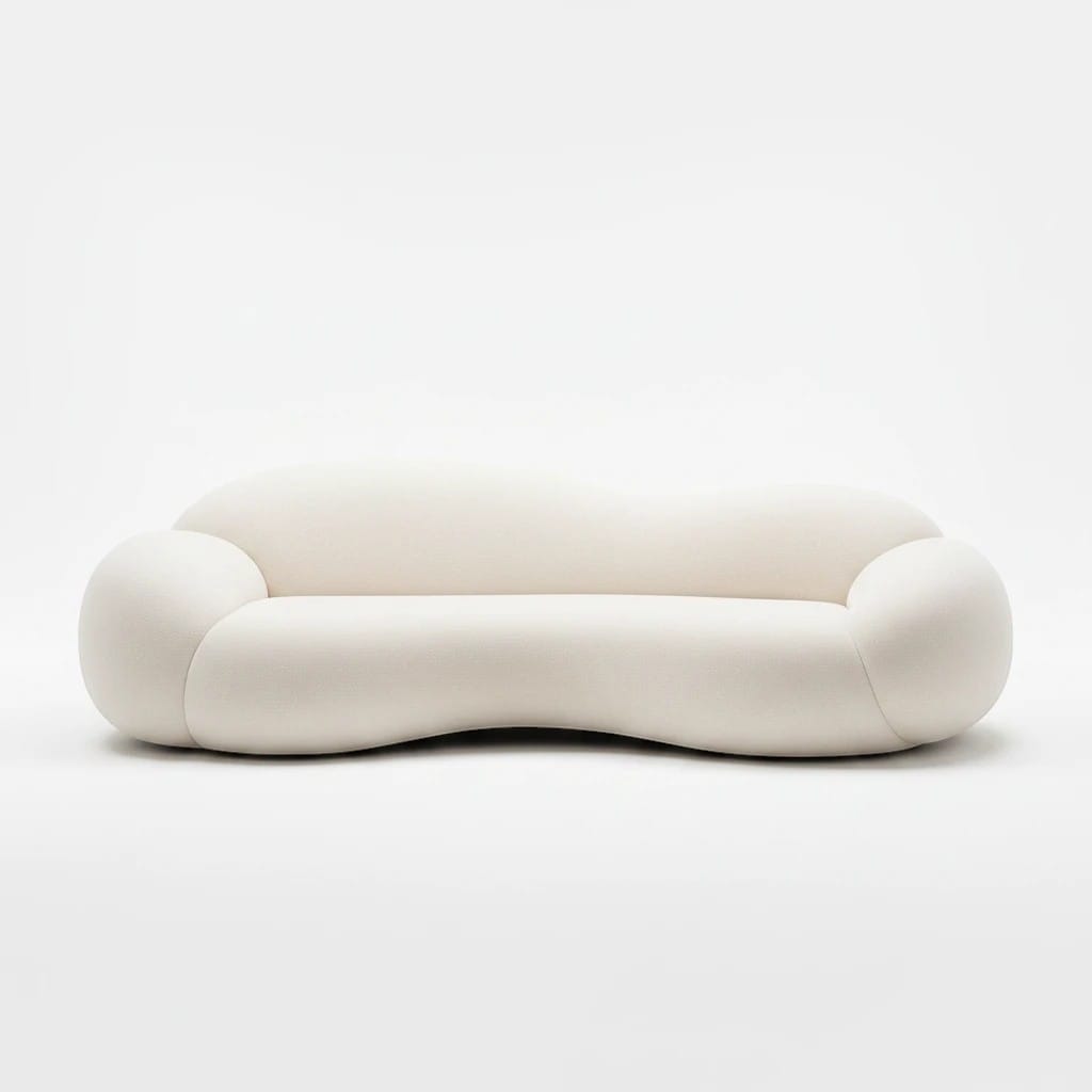 Home Atelier Organic Sculptural Curved Living Room Sofa