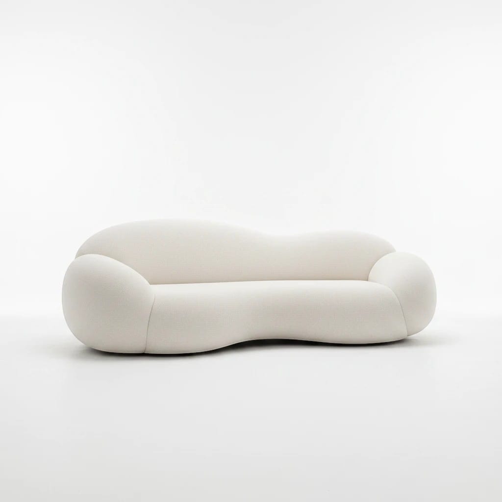 Home Atelier Organic Sculptural Curved Living Room Sofa