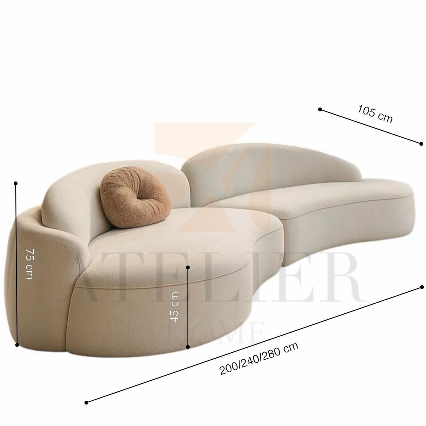 Home Atelier Orielis Performance Boucle Curve Sofa (Copy 2)